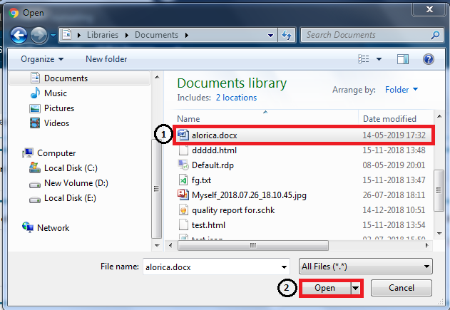Step 3 - Select File